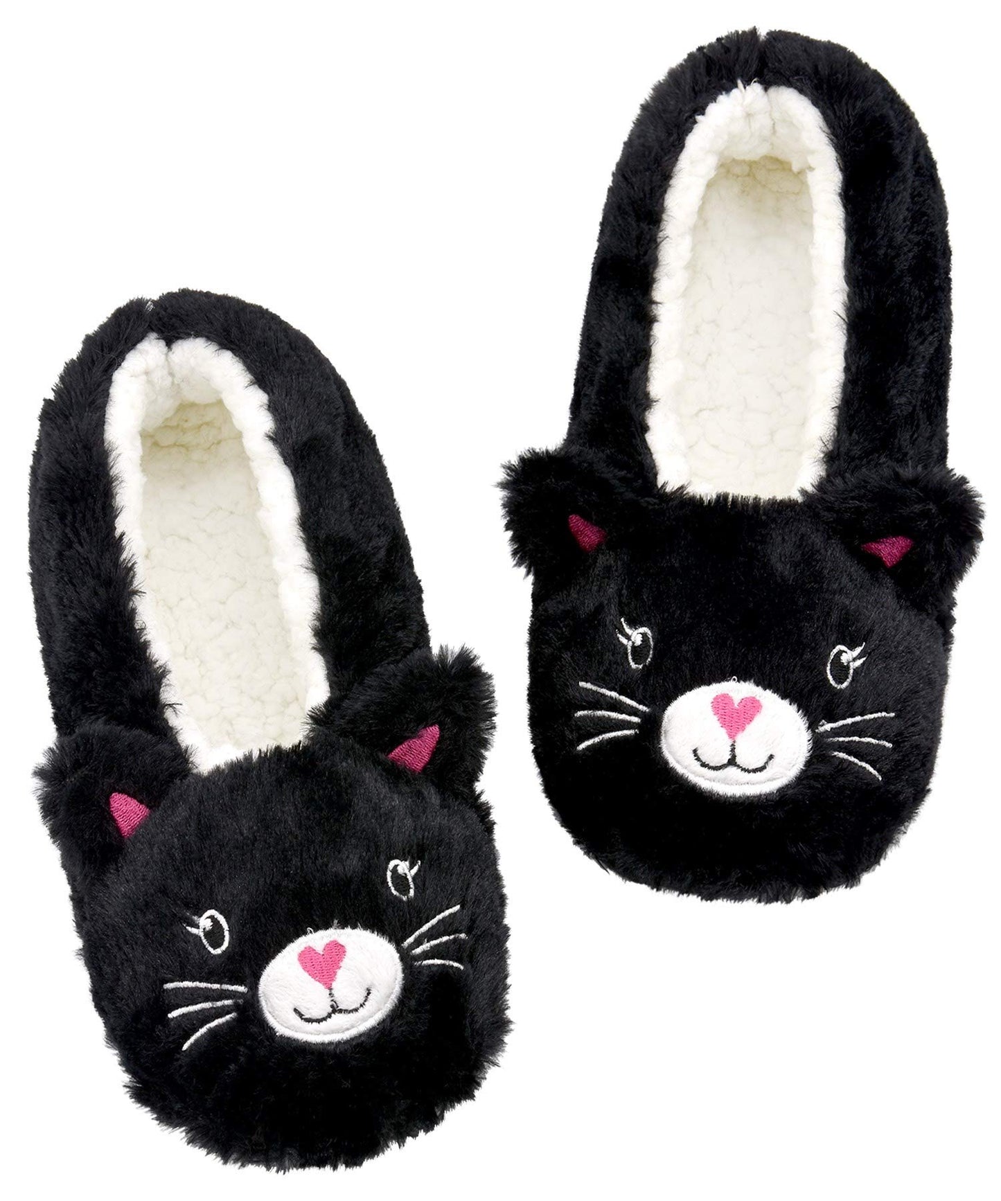 Panda Bros Slipper Socks With Non-Slip Grippers, Cute Fuzzy Warm Cat Animal House Slippers