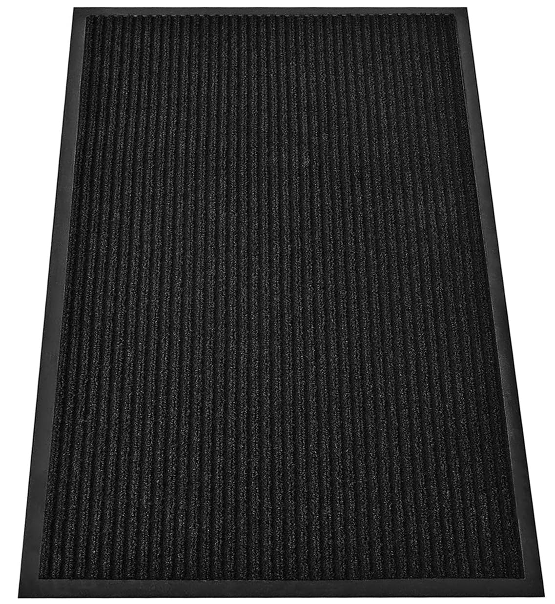 SRDDQLC Door Floor Mat Commercial Grade Large Size Heavy Duty Tough Entry Collection Slip Skid Entrance Mat with Rubber Backing Low Profile (Black, 4x6FT)
