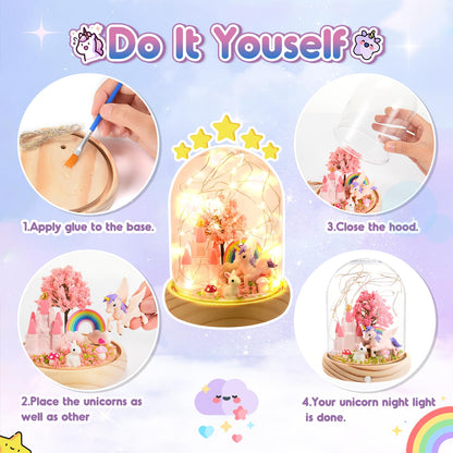 HappyGoLucky Unicorn Gifts for Girls, Craft Kits for Kids Toys Age 3-10 Year Old Girls Gifts Girls Birthday Presents Girls Toys Age 3-9 Best Toys for 3 4 5 6 Year Olds Girls Christmas Xmas Gifts