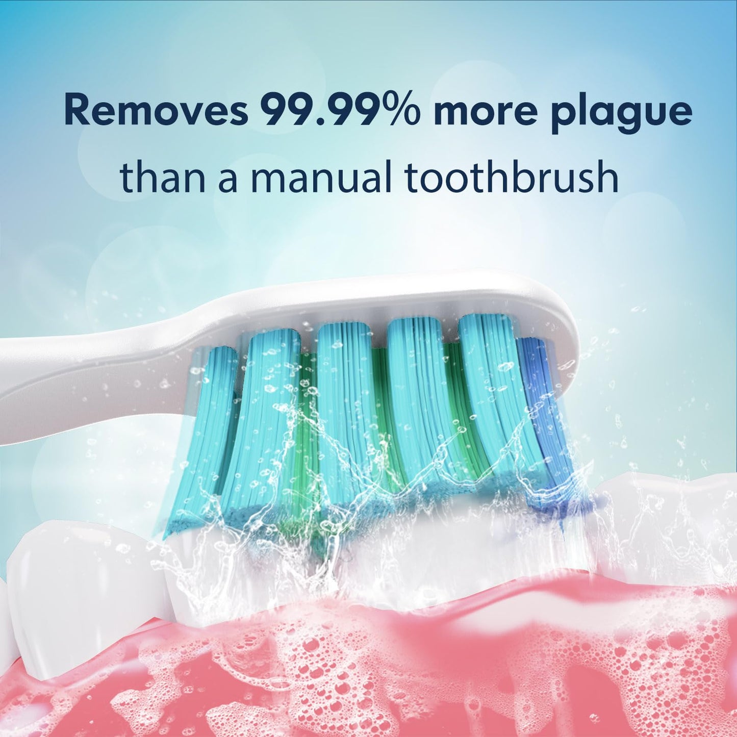 Sonic Toothbrush, Electric Toothbrush Adults Kids Electric Toothbrush Rechargeable Toothbrush with 9 Reminder Brush Heads 5 Cleaning Modes 2-Minute Timer (Green)
