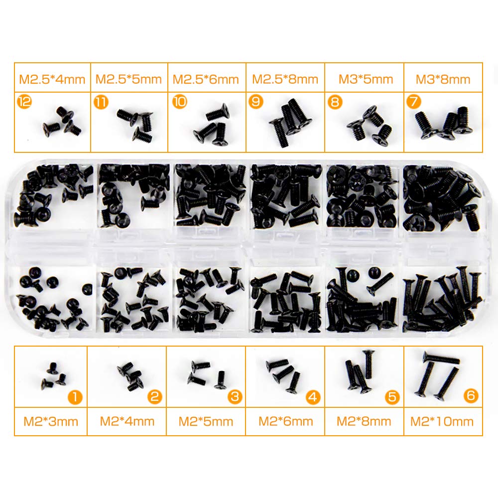 Akuoly Laptop Screw Set Notebook M2 M2.5 M3 Replacement Screw Kit 240 Pieces for Dell Samsung IBM HP Sony Toshiba Gateway Acer Lenovo Laptops