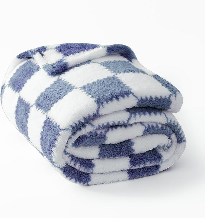 Ultra Soft Jacquard Shaggy Fleece Throw Blanket, Lightweight Warm and Plush, Cozy Couch and Travel Blanket, Multiple Colors and Sizes, Year Round Comfort