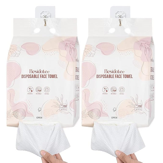 Disposable Towels for Face Hang Over the Door or on Wall, 300 ct, 2 Pack