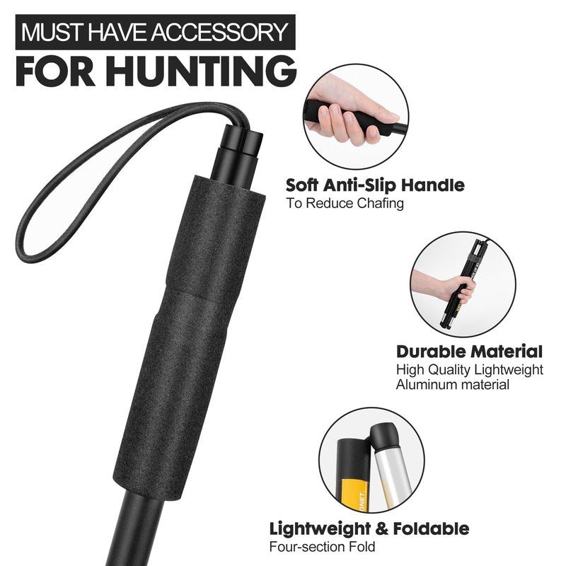 Shotgun Shell Hull Retriever Pick Stick, Collapsible Portable Magnetic Shell Retriever Pickup Pole, Extends Up to 3ft, Shotgun Accessories Four-Section Fold Pickup Grabber Tool with Mesh Carrying Bag