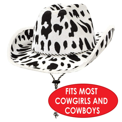 Beistle Cow Print Cowboy Hat One Size Fits Most Animal Print Hats