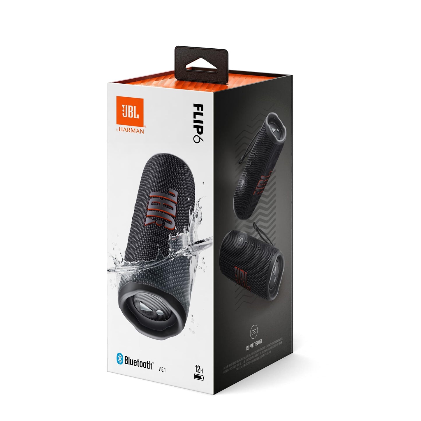 JBL Flip 6 Portable Bluetooth Speaker with 2-Way Speaker System and Powerful JBL Original Pro Sound, Up to 12 Hours of Playtime, Black