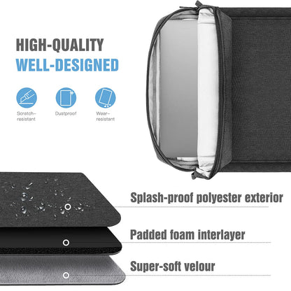 TiMOVO 9-11 Inch Tablet Sleeve Bag with Shoulder Strap for iPad 11-inch A16 2025, iPad 10th Gen. 10.9"/10.2", i Pad Air 11/5th/4th Gen.10.9", Galaxy Tab A9 Plus 11", Black & Grey