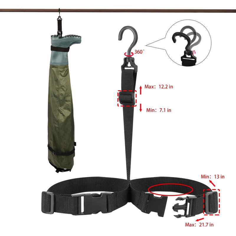 GREENWATER Kids Chest Waders Youth Fishing Waders with Boots Waterproof for Children Boys Girls Hanger & Bag Included (GREEN, 6-7Y)