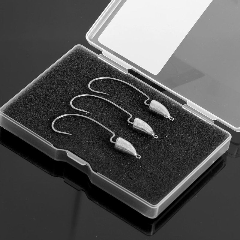 Weedless Darter Swimbait Jig Heads, Bullet Style Weighted EWG Offset Hooks for Texas Rig Fishing 1/8 3/16 1/4 3/8oz