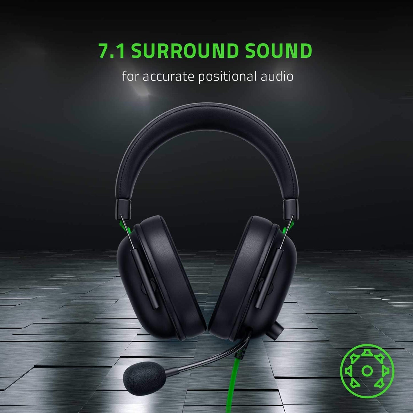 Razer BlackShark V2 X - Multi-Platform Wired Esports Headset (Triforce 50 mm Drivers, Advanced Passive Noise Cancellation, 7.1 Surround Sound, Hyperclear Cardioid Mic) Black