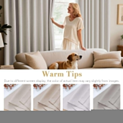 H.VERSAILTEX Blackout Curtains for Bedroom Thermal Insulated Room Darkening Living Room Curtains 63 Inch Long Grommet Privacy Protection Window Curtain Panels/Drapes for Nursery,2 Panels,Ivory/Cream