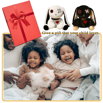 LVQING Rabbit Plush Doll, Scary Rabbit Stuffed Animal, Standing Toy - Black
