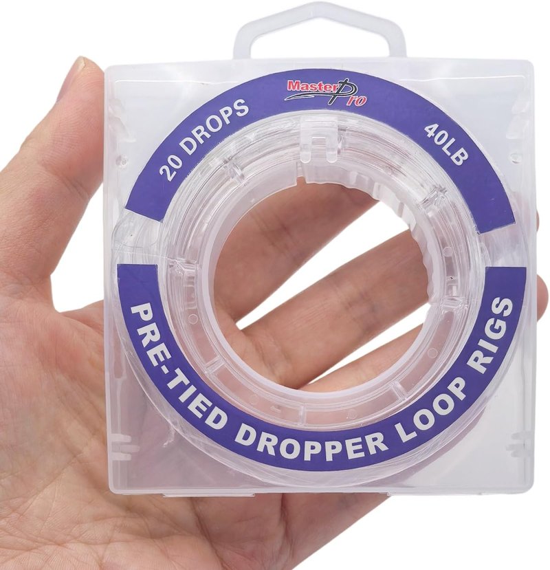 MASTERPRO Pre-Tied Dropper Loop Rigs - Fishing Line Spool 10LB to 100LB | Ideal for Saltwater & Freshwater Fishing