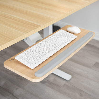 VIVO Adjustable Computer Keyboard & Mouse Platform Tray Ergonomic Under Table Desk Mount Drawer Underdesk Shelf (MOUNT-KB03B)