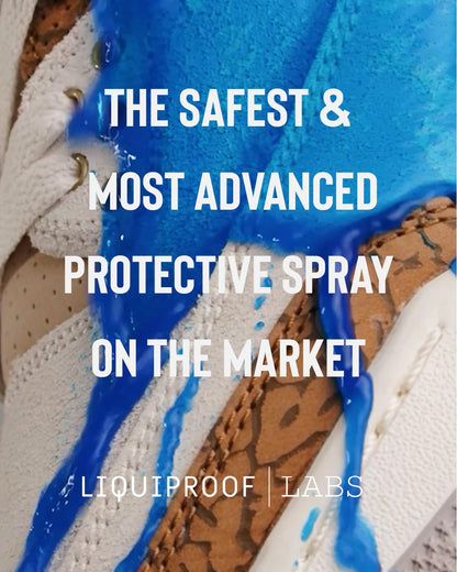 Liquiproof LABS Premium Protector Spray 125ml long lasting waterproof and stain protection for leather, suede, nubuck, sheepskin and fabrics. For shoes handbags trainers boots clothes
