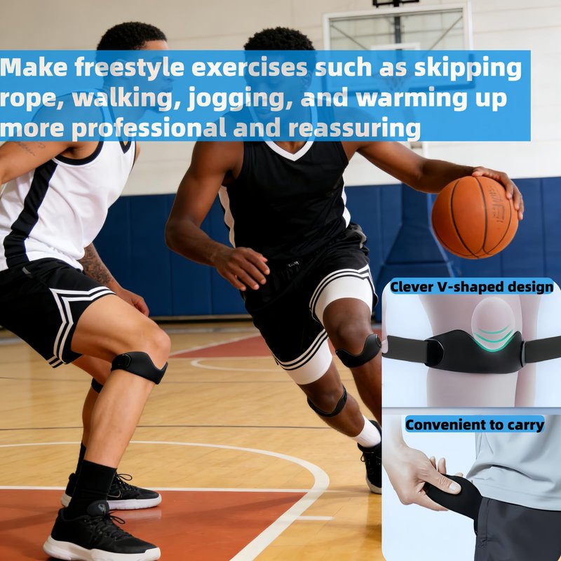 uwsic 2 Pack Patellar Tendon Knee Strap - Adjustable Velcro Patella Band Support for Tendonitis, Meniscus Tear & Joint Pain Relief - Perfect for Running, Basketball, Gym, Hiking, Cycling -Knee Brace Unisex for Men Women (Black)