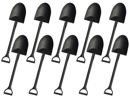 OaaXbbECco Novelty Mini Shovel Shape Spoons Cute Disposable Plastic Dessert Spoons (50)