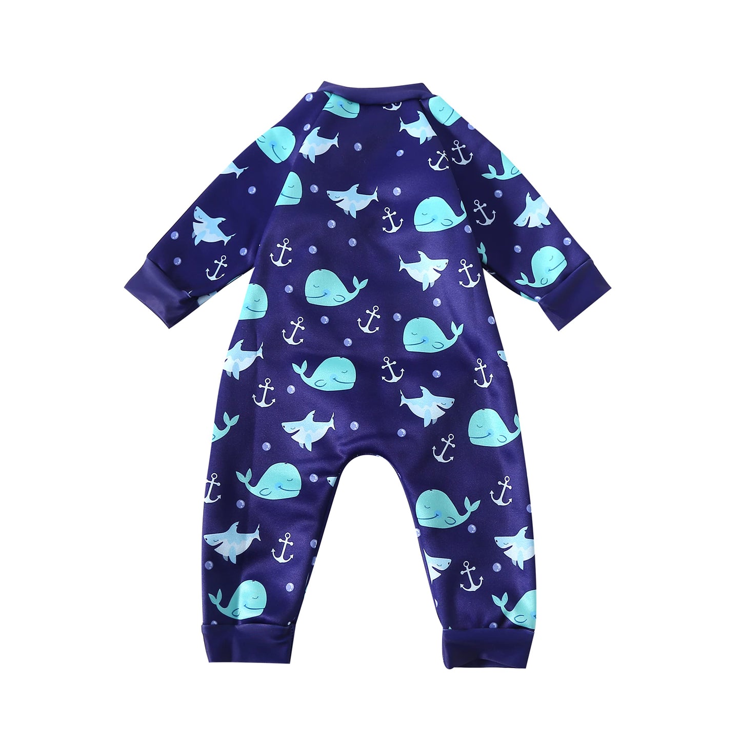 Swimbubs Baby Swimming Warm Suit Boys Fleece Lined Wetsuit Girls UV UPF50 Sun Protection Swimsuit (2-3 Years, Blue Whale)