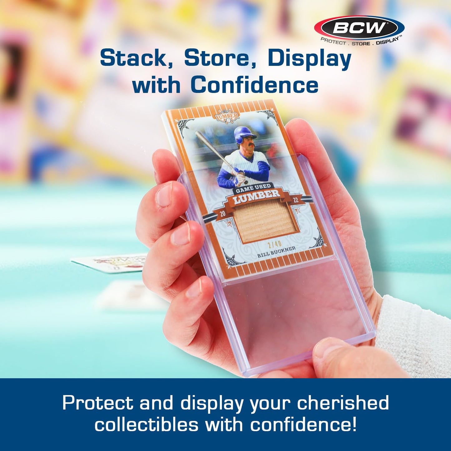BCW 197 PT. Thick Card Topload Holder - Pack of 10 | Durable Rigid PVC Toploader | Toploaders for Memorabilia, Jersey, Patch, and Relic Cards | Ideal for Collectors and Hobbyists