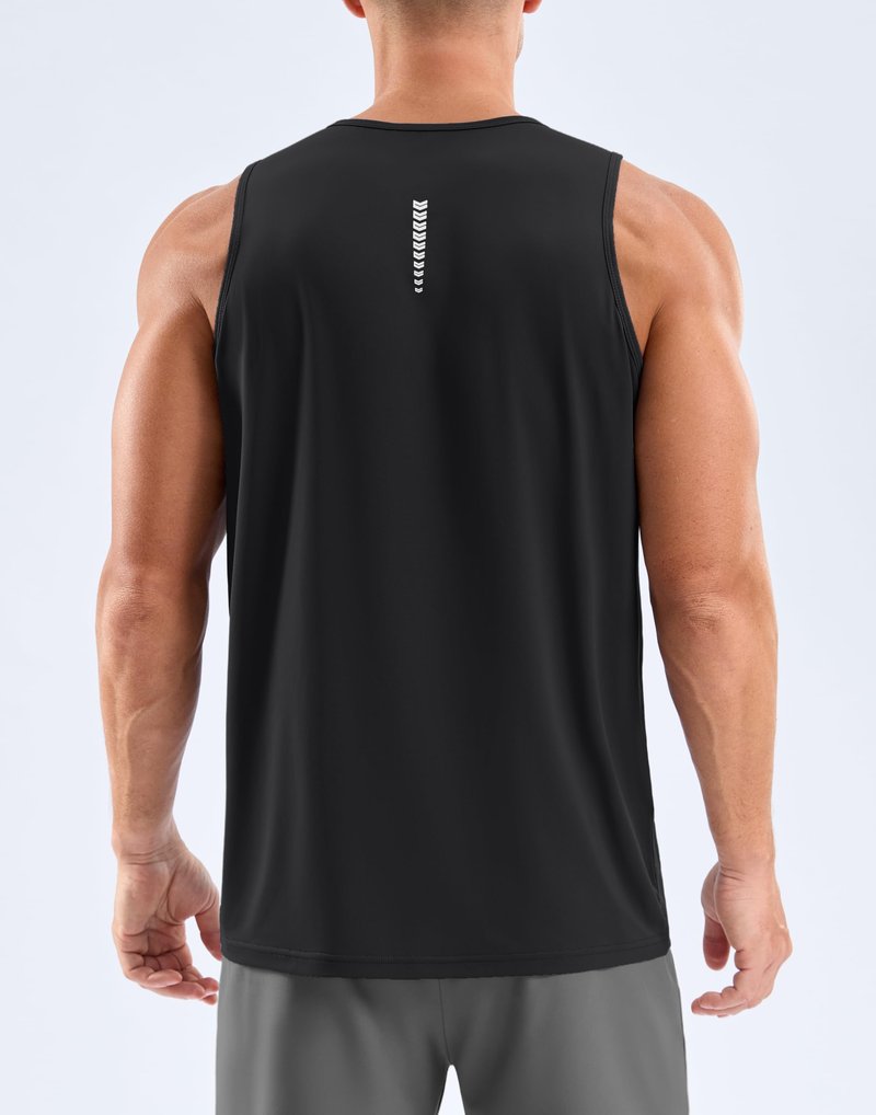 G Gradual Men's Workout Tank Tops Sleeveless Muscle Shirts Summer UPF 50+ Quick Dry Shirts for Men Athletic Running Gym(Black,2XL)