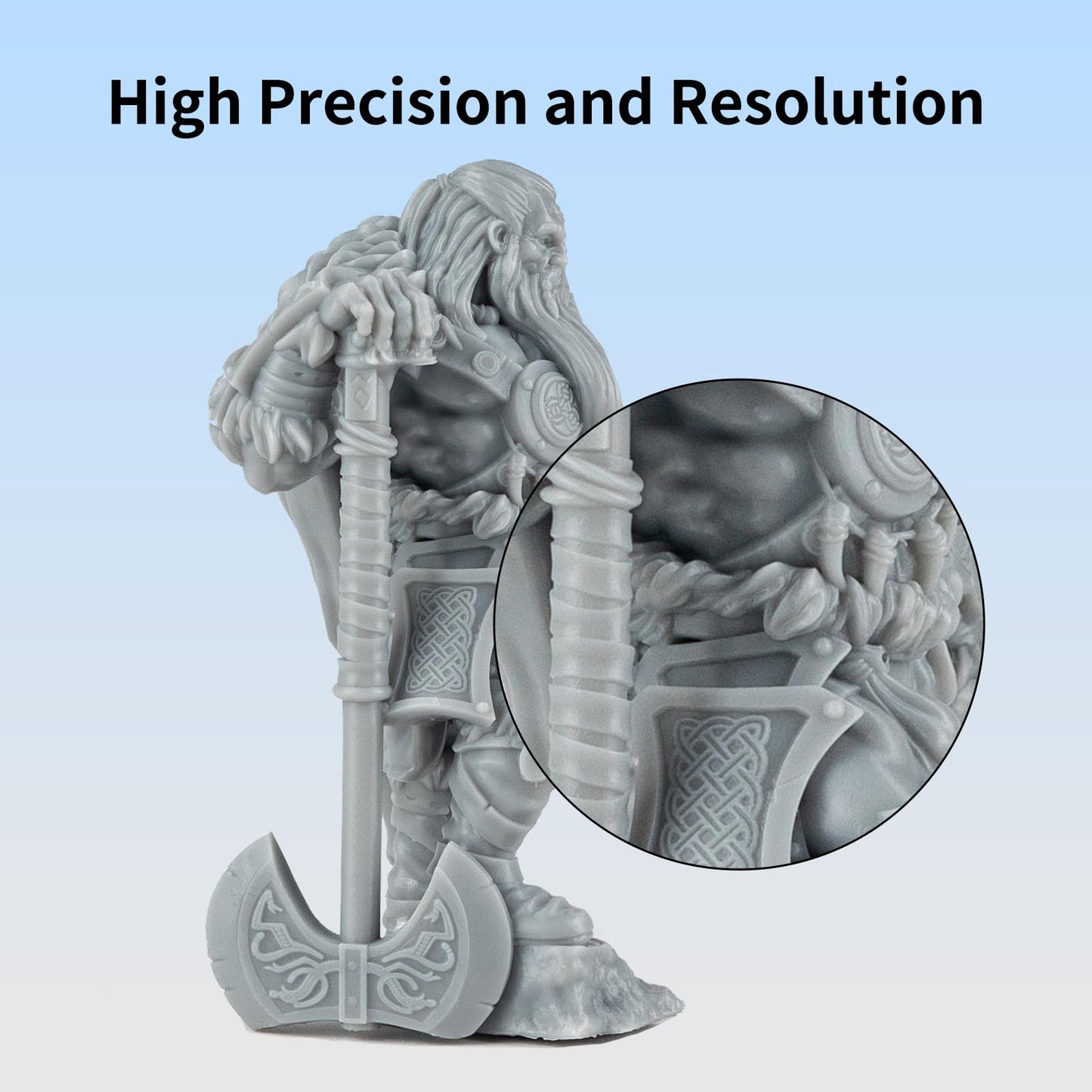 Siraya Tech Fast ABS-Like 3D Printer Resin 405nm UV-Curing Non-Brittle High Precision 3D Printing Liquid Standard Photopolymer Resin for LCD DLP 3D Printing(Grey, 2kg)