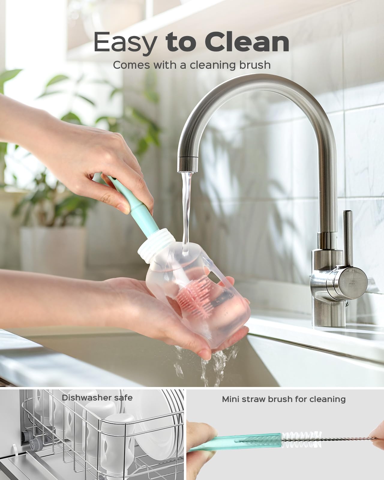 Jelly Ruru Silicone Reusable Baby Food Pouches with Straws, Leakproof Refillable Squeeze Pouches, Dishwasher, Freezer, Microwave Safe, Baby Food Storage for Homemade Puree, Yogurt (one size, Count, 4)