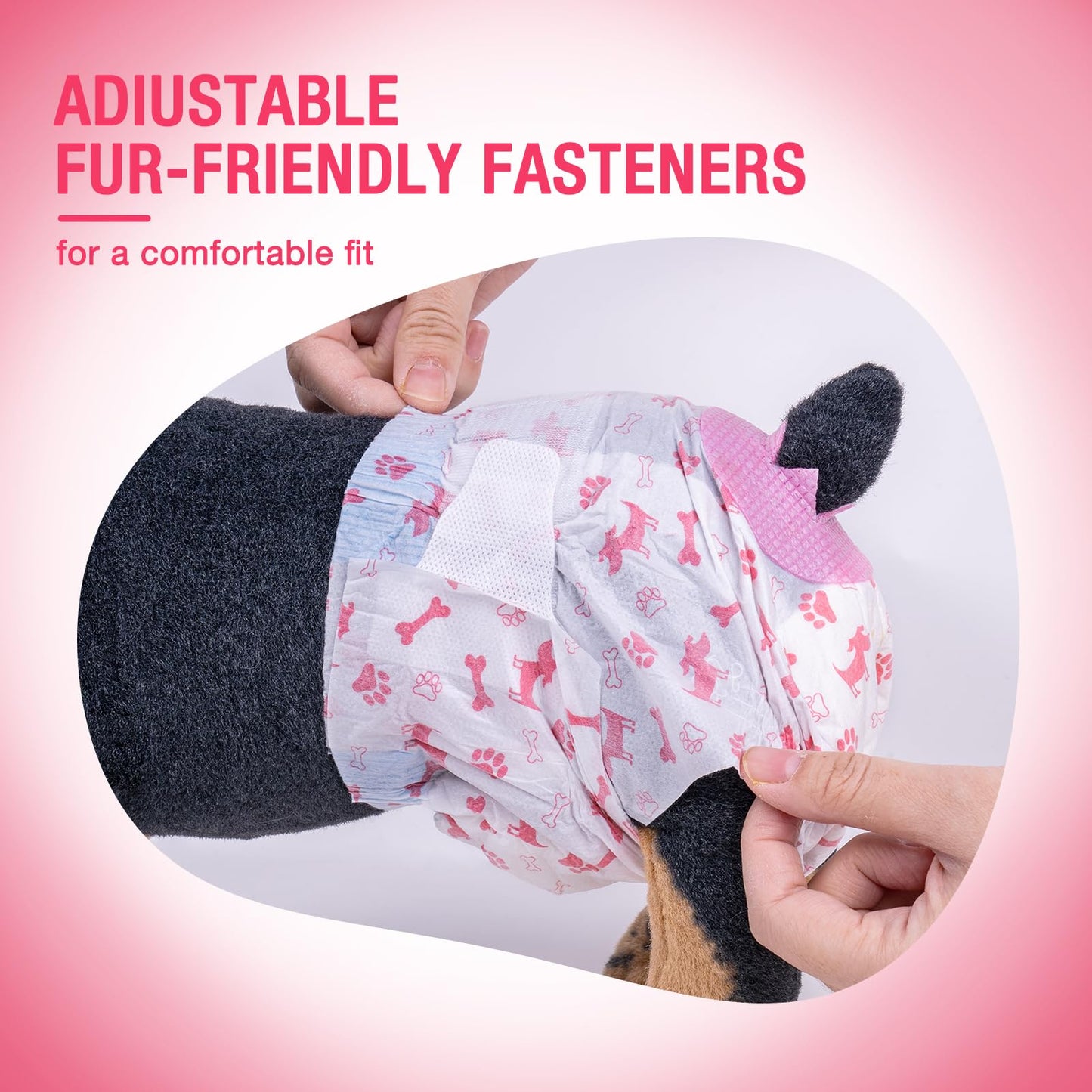Pet Soft Dog Nappies Female, 20 Count Disposable Dog Pants Female Small, Super Absorbent Disposable Dog Diapers for Girl Dogs in Season/Heat/Incontinence with Adjustable Tail Hole (S 20Count)