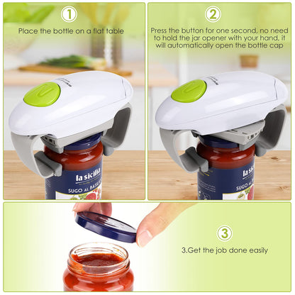 Electric Jar Opener For Seniors With Arthritis,Electric Bottle Opener,Jar Opener For Weak Hands,The Hands Free