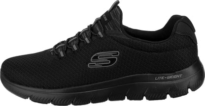 Skechers Men's Summits Trainers, Black Mesh Charcoal Trim, 12 UK