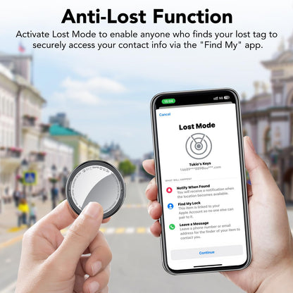 Air Tracker Tag Bluetooth Item Finder-4 Pack, Compatible with Apple Find My APP (iOS Only), 100dB Beep, Smart Tag Replaceable Battery, air tag and Locator for Keys/Luggage/Bags/Wallets etc., Black