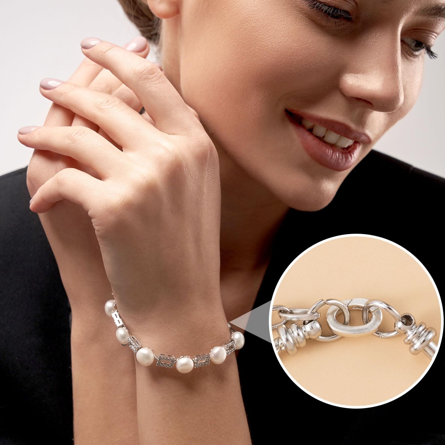 HINZIC 925 Sterling Silver Oval Necklace Shortener Clasp Hypoallergenic Tiny Carabiner Snap Clip Valentines Wedding Bracelet Ring Connector Lock for Women Jewelry Making