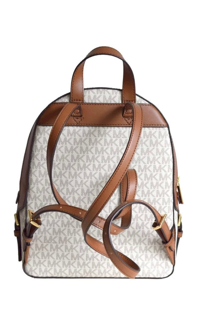 Michael Kors Jaycee Travel Bag Rucksack Size NS White/Brown, vanilla