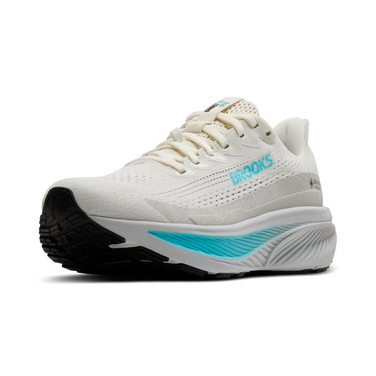 Brooks Women’s Ghost 17 GTX Waterproof Supportive Running & Walking Shoe - Coconut/Oyster/Blue - 7 Medium