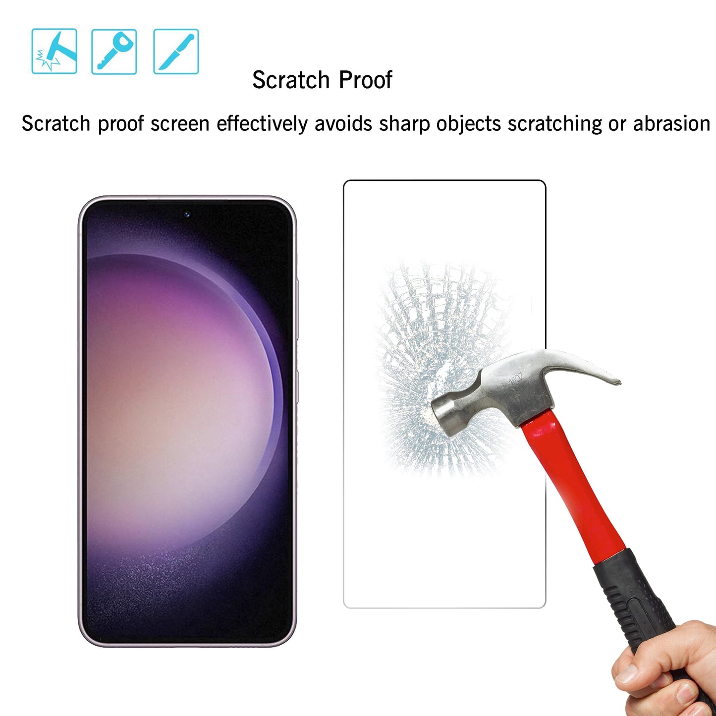 Ailun Screen Protector for Galaxy S22+/S22 Plus 5G 6.6 Inch Display 3Pack + 3Pack Camera Lens Tempered Glass Fingerprint Unlock 0.25mm Clear Anti-Scratch Case Friendly [Not For S22 Ultra]