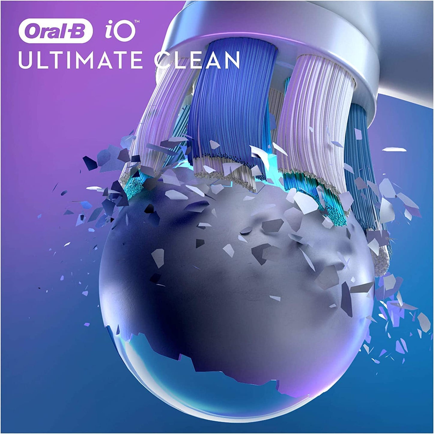 Oral-B iO Ultimate Clean Electric Toothbrush Head, Oral B Electric Toothbrush Heads, Twisted & Angled Bristles for Deeper Plaque Removal, Pack of 4 Toothbrush Heads, Oral B Io Brush Heads, White