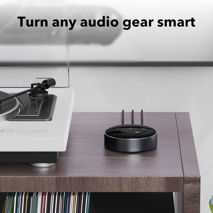 WiiM Mini AirPlay 2 Wireless Audio Streamer, Multiroom Stereo, Preamplifier, Works with Alexa and Siri Voice Assistants, Stream Hi-Res Audio from Amazon Music, Tidal and More
