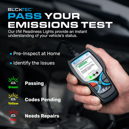 BLCKTEC 420 Bluetooth OBD2 Scanner Diagnostic Tool - Vehicle Code Reader for Car - Clears Check Engine Light - Comes with Premium OBD App On IOS & Android - Works For All Cars 1996 & Newer