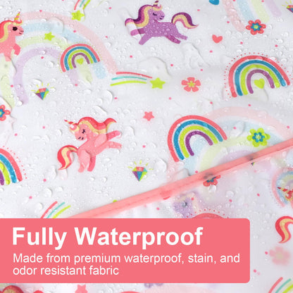 Accmor 4 Pack Long Sleeve Bibs, Baby Smock Waterproof Sleeved Bib Smock for Baby Toddler 6-24 Months