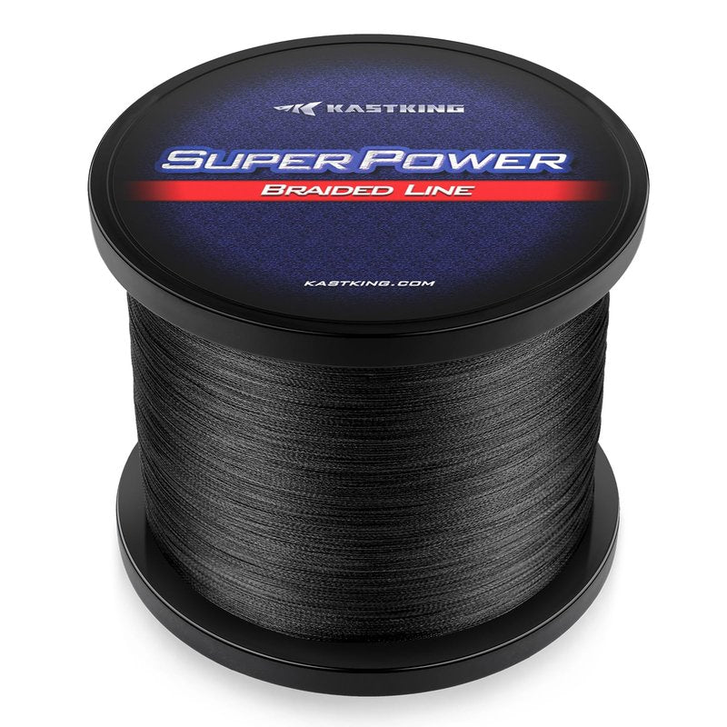 KastKing Superpower Braided Fishing Line, Black, 40LB, 300+27 Yds