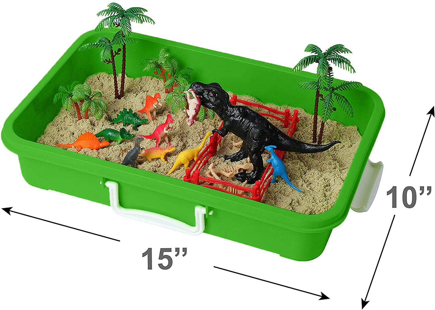 Dazmers DT6599 Dinosaur Kids Toys- Feels Like Magnetic Sand - Complete Set with MOlds and Toys - Safe, Sensory, for Children