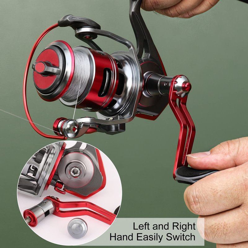 TRUSCEND Spinning Fishing Reel, Aviation Metal Material Body Reels, Industrial Durable-Strength, High Speed & Stability, Ultra-Light & Powerful, Smoother & Durable, Saltwater Freshwater Fishing Gear