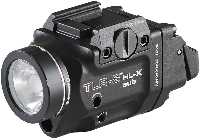 Streamlight 69468 TLR-8 HL-X sub USB 1000-Lumen Weapon Rail-Mounted Rechargeable Tactical Flashlight with Integrated Red Aiming Laser for Select 1913 Only, Black