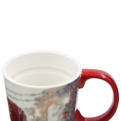 Topadorn Christmas Ceramic Mugs Travel Mug Porcelain Coffee Cup with Gift Box Latte Mug for Holiday 17 oz.