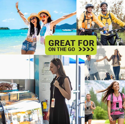 Gear Beast Cell Phone Lanyard - Universal Neck Phone Holder w/Card Pocket and Silicone Neck Strap - Compatible with Most Smartphones, Clear