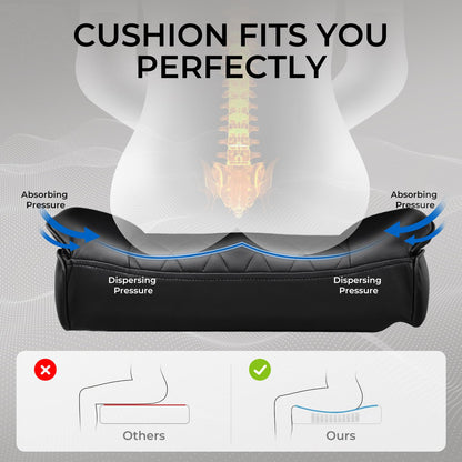 GTRACING Gaming Chair,Office Chair with Pocket Spring Lumbar Support, Ergonomic Comfortable Wide Office Desk Computer Chair with Outward Fixed Soft Armrests and Footrest (PU Leather, Black)