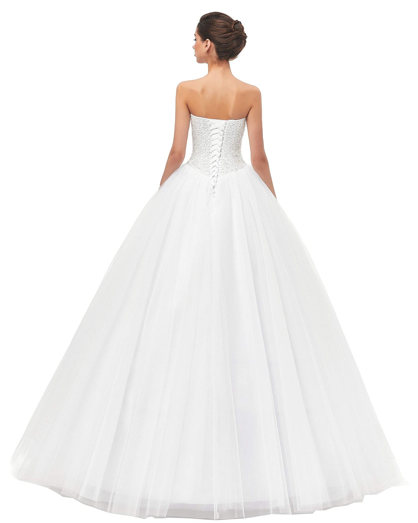 Likedpage Women's Ball Gown Bridal Wedding Dresses (US2, Ivory)