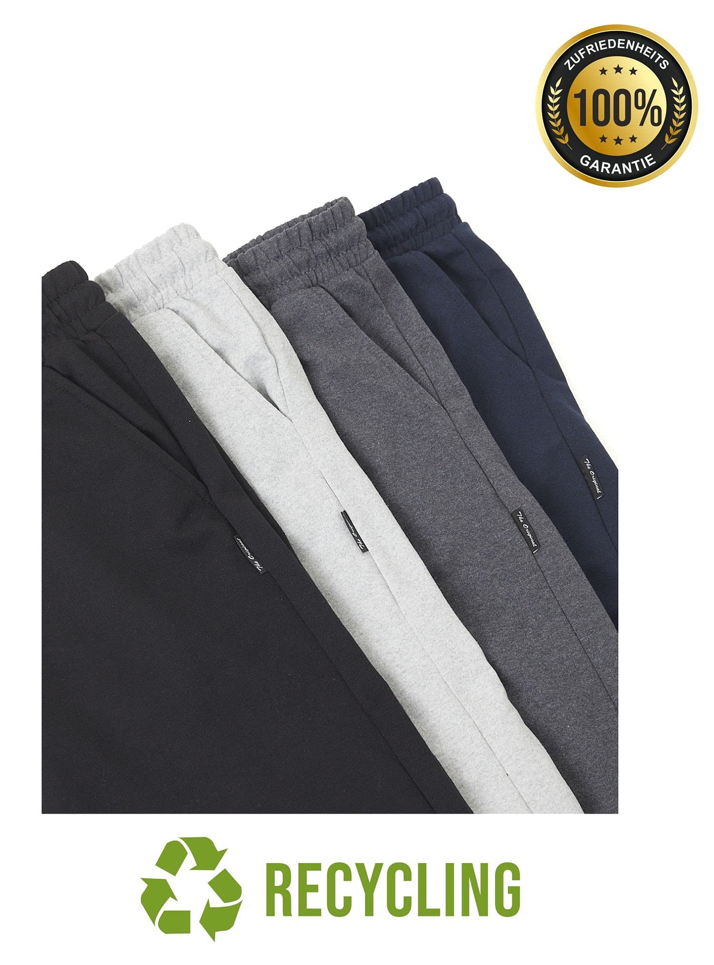 COMEOR Men's Cotton Jogging Pants - Long Men's Sweatpants - Men's Jogger Training Trousers, Relaxing Track Suit Bottom (Black, M)