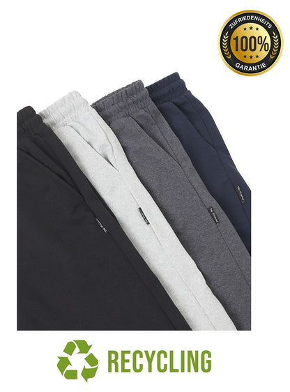 COMEOR Men's Cotton Jogging Pants - Long Men's Sweatpants - Men's Jogger Training Trousers, Relaxing Track Suit Bottom (Black, M)