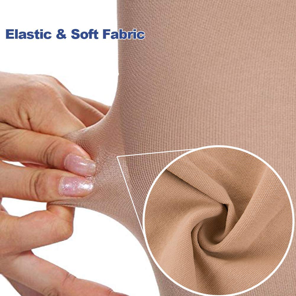 Beister Medical Open Toe Knee High Calf Compression Socks for Women & Men, Firm 20-30 mmHg Graduated Support Hosiery for Varicose Veins, Edema, Flight, Pregnancy （A Pair）