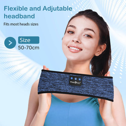 MUSICOZY Sleep Headphones Headband Bluetooth Soft Headphones for Sleeping & Sport with Thin Speakers,Wireless Music Earphones Tech Gifts for Men Women Teens Yoga Workout Fitness Relax Travel